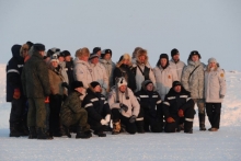 Самое большое Знамя Победы развернуто на Северном полюсе